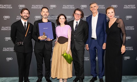 Diana Iljine with the jury and sponsors of the CineMasters Award 