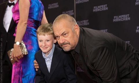 Jean-Pierre Jeunet and his lead actor in THE YOUNG AND PRODIGIOUS T. S. SPIVET 