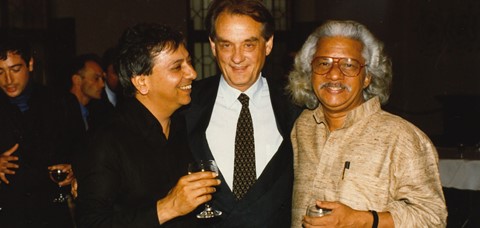Eberhard Hauff mit Adoor Gopalakrishnana und Vijay Singh