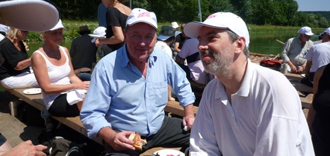 Roy Andersson and Andreas Ströhl on the rafting trip, Filmfest München 2011